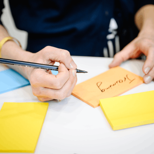 Coaching und Training mit Isabell Osann, Post-its als Tools in der Transformationswerkstatt